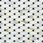 Load image into Gallery viewer, Calacatta Gold & Black Octave Marble Mosaic Stone Tilezz
