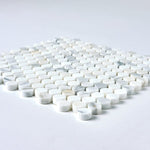 Load image into Gallery viewer, Calacatta Gold Penny Round Marble Mosaic Flooring Tilezz