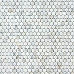 Load image into Gallery viewer, Calacatta Gold 1&quot; Hexagon Marble Mosaic Flooring Tilezz 

