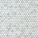 Load image into Gallery viewer, Calacatta Gold 1" Hexagon Marble Mosaic Flooring Tilezz
