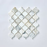 Load image into Gallery viewer, Calacatta Gold Arabesque Marble Mosaic Flooring Tilezz