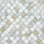 Load image into Gallery viewer, Calacatta Gold Arabesque Marble Mosaic Flooring Tilezz 
