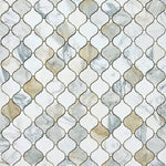 Load image into Gallery viewer, Calacatta Gold Arabesque Marble Mosaic Flooring Tilezz