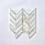 Load image into Gallery viewer, Calacatta Gold Grand Chevron Mosaic Flooring Tilezz