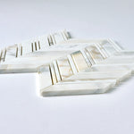 Load image into Gallery viewer, Calacatta Gold Grand Chevron Mosaic Flooring Tilezz
