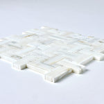 Load image into Gallery viewer, Calacatta Gold Kenzy Basketweave Marble Mosaic Flooring Tilezz