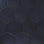 Load image into Gallery viewer, Madrid Black 8x9 Hexagon Matte Porcelain Tile Flooring Tilezz