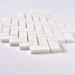 Load image into Gallery viewer, Bianco Dolomite 1x2 Herringbone Mosaic Polished/Honed Flooring Tilezz