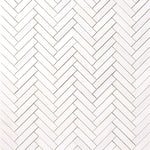 Load image into Gallery viewer, Bianco Dolomite 1x4 Herringbone Mosaic Polished/Honed Tilezz