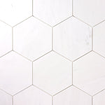 Load image into Gallery viewer, Bianco Dolomite 4" Hexagon Mosaic Polished/Honed Flooring Tilezz