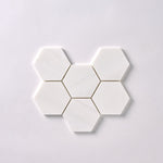 Load image into Gallery viewer, Bianco Dolomite 4" Hexagon Mosaic Polished/Honed Flooring Tilezz