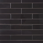 Load image into Gallery viewer, Venice Black 2x10 Ceramic Tile Glossy Tilezz