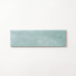 Load image into Gallery viewer, San Fran Aqua 3x10 Bullnose Ceramic Tile Glossy Flooring Tilezz