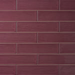 Load image into Gallery viewer, Chanelle Burgundy 3"x12" Ceramic Subway Tile Tilezz