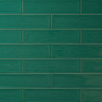 Load image into Gallery viewer, Chanelle Emerald Green 3"x12" Ceramic Subway Tile Tilezz