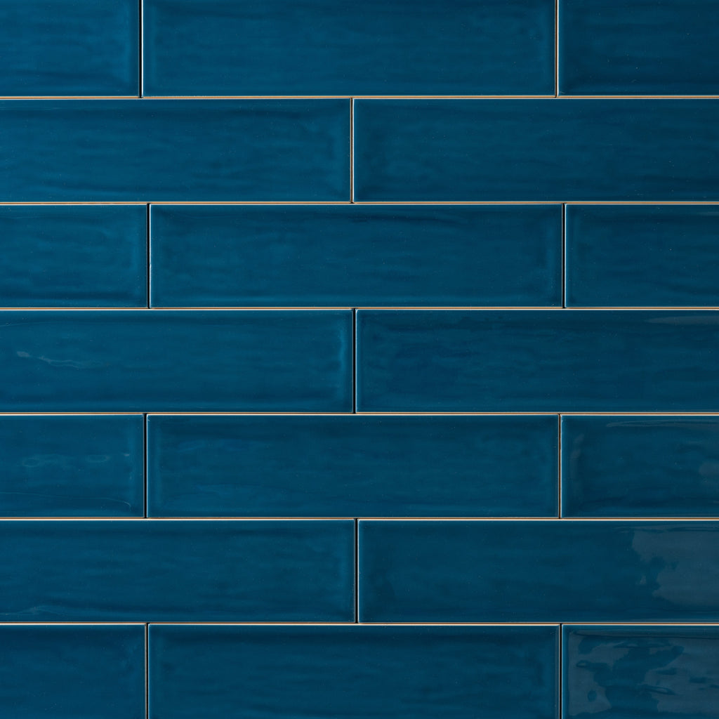 Chanelle Sapphire Blue 3"x12" Ceramic Subway Tile Tilezz 