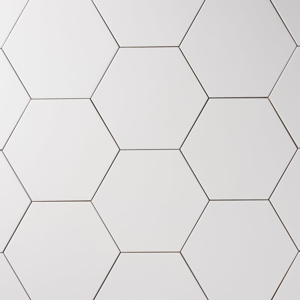 Madrid White 8x9 Hexagon Matte Porcelain Tile Flooring Tilezz 