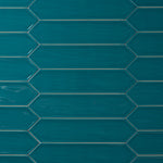 Load image into Gallery viewer, Chanelle Peacock Green 3x12 Picket Ceramic Tile Glossy Tilezz