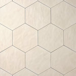 Load image into Gallery viewer, San Fran Tan White Hexagon Ceramic Wall Tile Tilezz
