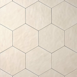 San Fran Tan White Hexagon Ceramic Wall Tile Tilezz 