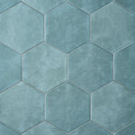 Load image into Gallery viewer, San Fran Volga Blue Hexagon Ceramic Wall Tile Tilezz