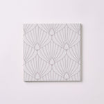 Load image into Gallery viewer, Encaustic Look Eiffel Shell White / Lavender 8x8 Porcelain Tile Tilezz