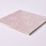 Load image into Gallery viewer, Encaustic Look Eiffel Shell Pink / White 8x8 Porcelain Tile Tilezz 

