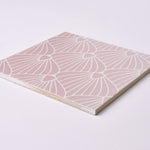 Load image into Gallery viewer, Encaustic Look Eiffel Shell Pink / White 8x8 Porcelain Tile Tilezz