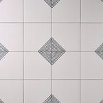 Load image into Gallery viewer, Encaustic Look Belize White Diamond 8x8 Porcelain Tile Tilezz