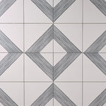 Load image into Gallery viewer, Encaustic Look Belize White Lines 8x8 Porcelain Tile Tilezz
