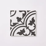 Load image into Gallery viewer, Encaustic Look Marrakech Black Cape 8x8 Porcelain Tile Tilezz
