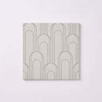 Load image into Gallery viewer, Encaustic Look Eiffel Oval Gray / Taupe 8x8 Porcelain Tile Tilezz 
