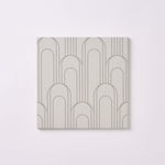 Load image into Gallery viewer, Encaustic Look Eiffel Oval Gray / Taupe 8x8 Porcelain Tile Tilezz