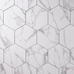 Load image into Gallery viewer, Milano Statuary White 8x9 Hexagon Porcelain Tile Matte Tilezz