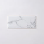 Load image into Gallery viewer, Milano Statuary White 4x10 Beveled Ceramic Tile Glossy Tilezz