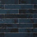 Load image into Gallery viewer, Zellige Midnight Blue 2x16 Glossy Ceramic Tile Tilezz 
