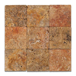 Load image into Gallery viewer, Scabos Travertine 4x4 Tumbled Field Tile Tilezz