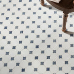 Load image into Gallery viewer, MSI Azula Floret White & Azul Marble Mosaic Tilezz