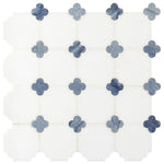 Load image into Gallery viewer, MSI Azula Floret White & Azul Marble Mosaic Tilezz