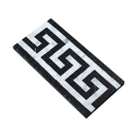 Load image into Gallery viewer, Carrara White Greek Key Border w/ Black Polished or Honed Stone Tilezz 
