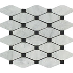 Load image into Gallery viewer, Carrara White Octave with Black Marble Polished/Honed Stone Tilezz 
