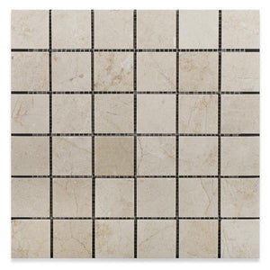 Crema Marfil 2x2 Polished Mosaic Tile Stone Tilezz 