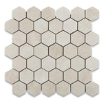 Load image into Gallery viewer, Crema Marfil 2" Hexagon Mosaic Tile Polished Stone Tilezz