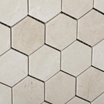 Load image into Gallery viewer, Crema Marfil 2" Hexagon Mosaic Tile Polished Stone Tilezz