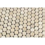 Load image into Gallery viewer, Crema Marfil Penny Round Mosaic Tile Polished Stone Tilezz