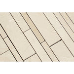 Load image into Gallery viewer, Crema Marfil Random Strip Mosaic Tile Polished Stone Tilezz 
