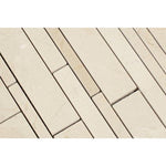 Load image into Gallery viewer, Crema Marfil Random Strip Mosaic Tile Polished Stone Tilezz