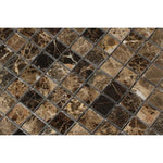 Load image into Gallery viewer, Emperador Dark 1x1 Polished Mosaic Tile Stone Tilezz