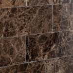 Load image into Gallery viewer, Emperador Dark 3x6 Polished Subway Tile Stone Tilezz