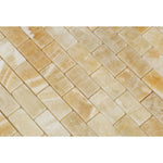 Load image into Gallery viewer, Honey Onyx 1x2 Brick Mosaic Polished Stone Tilezz